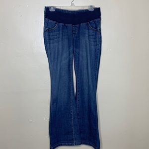 A.N.A. Maternity Jeans Small But Cut Flap Button Pockets, Small